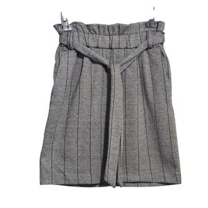 Dynamite Gray Striped Elastic Belted Waist Women's Skirt Size XXS